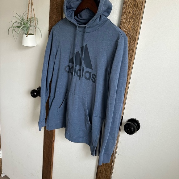 Adidas Vintage Style Women’s hooded sweatshirt rustic blue hoodie size small - Picture 4 of 11